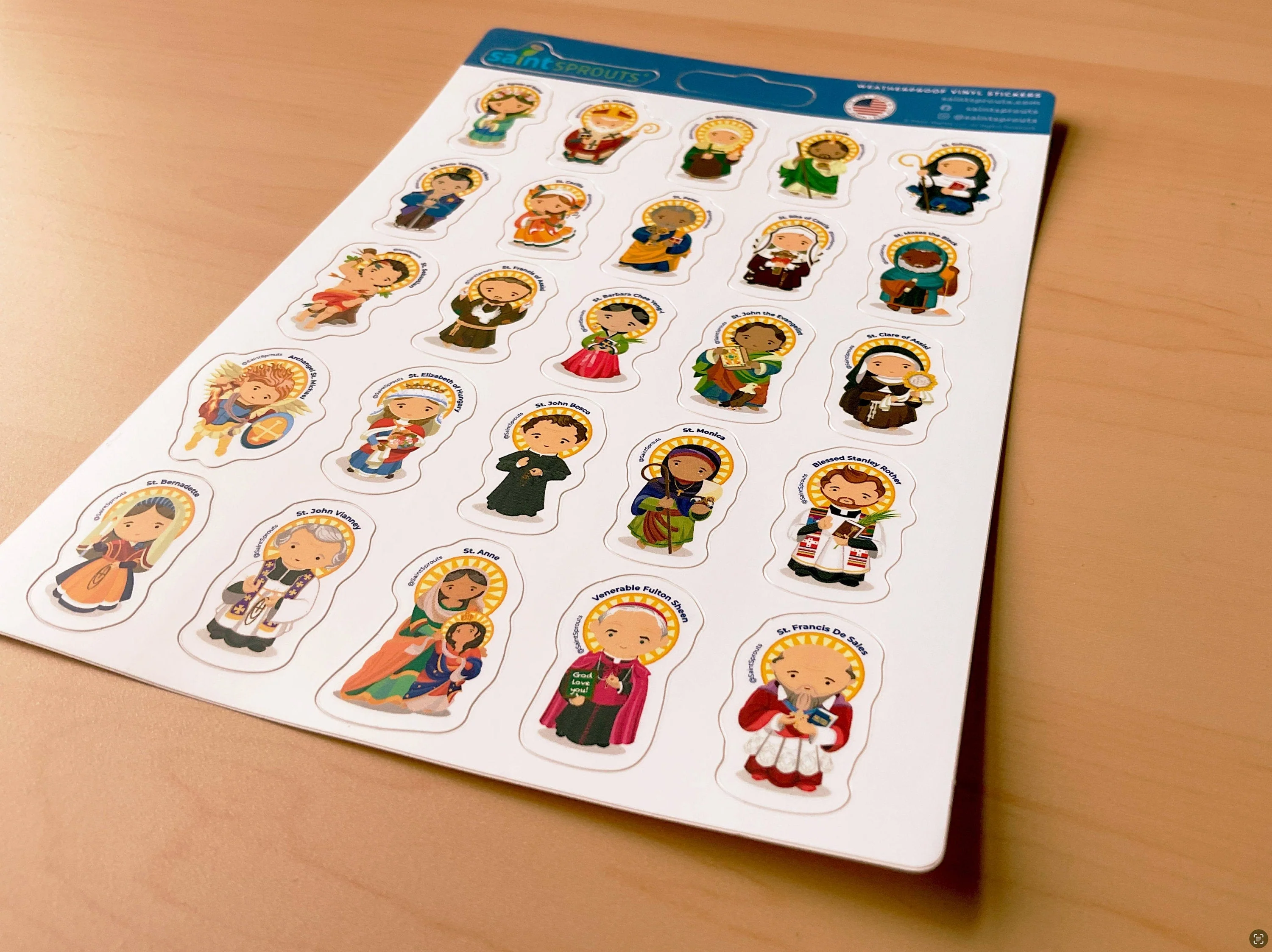 All Saints Sticker Sheet / Bullet Journal Saint Sticker Sheet: Version 2 - Image 2