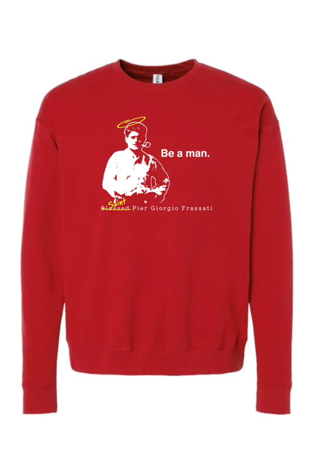 Be a Man - St. Pier Giorgio Frassati Crewneck Sweatshirt - Image 2