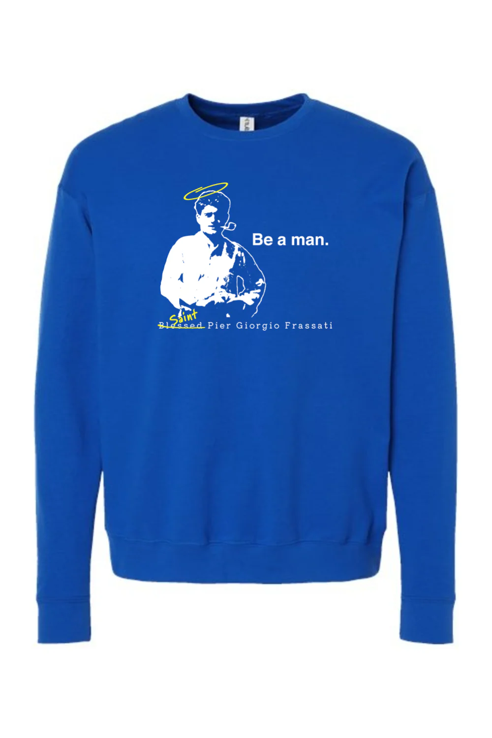 Be a Man - St. Pier Giorgio Frassati Crewneck Sweatshirt - Image 5