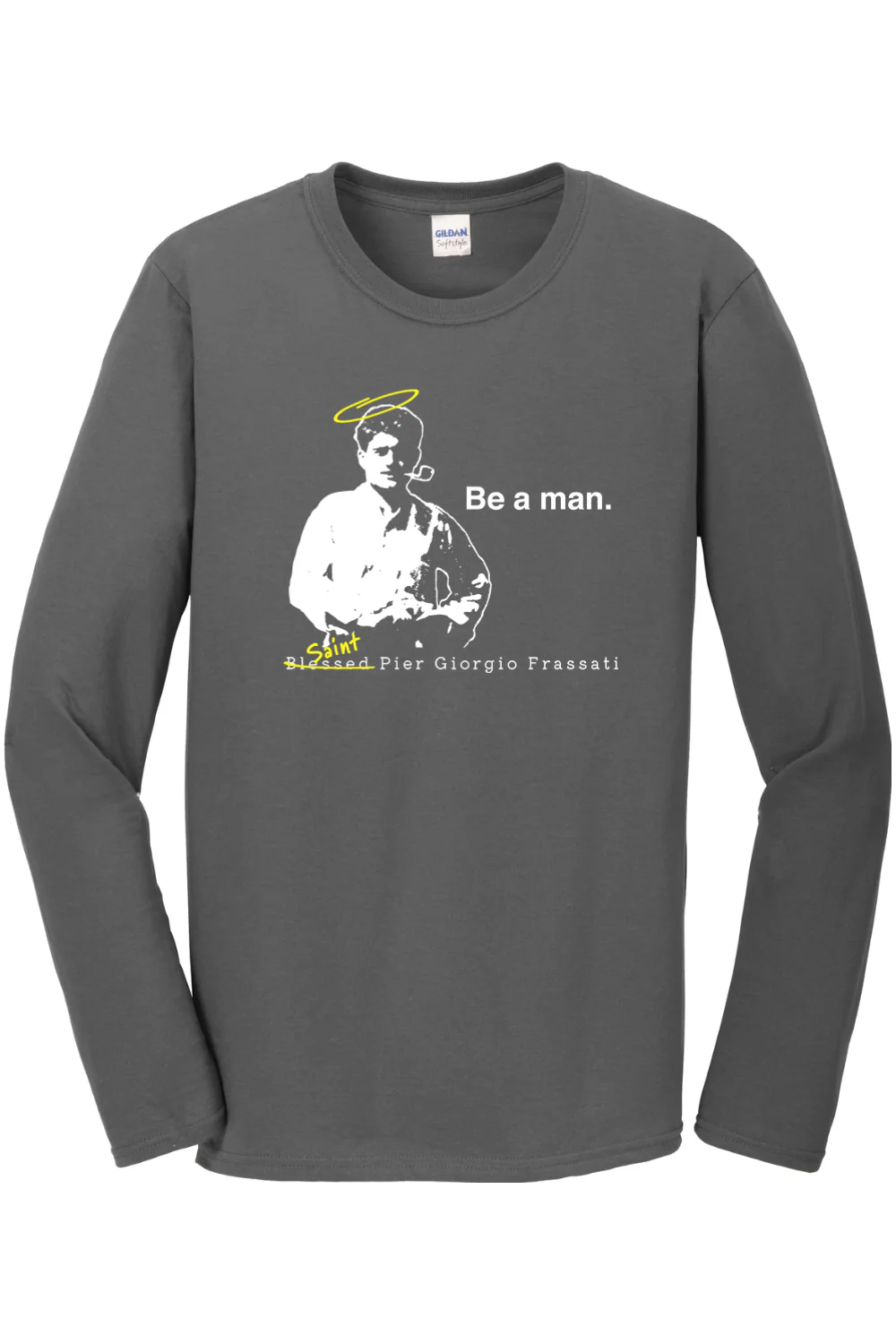 Be a Man - St. Pier Giorgio Frassati Long Sleeve - Image 2