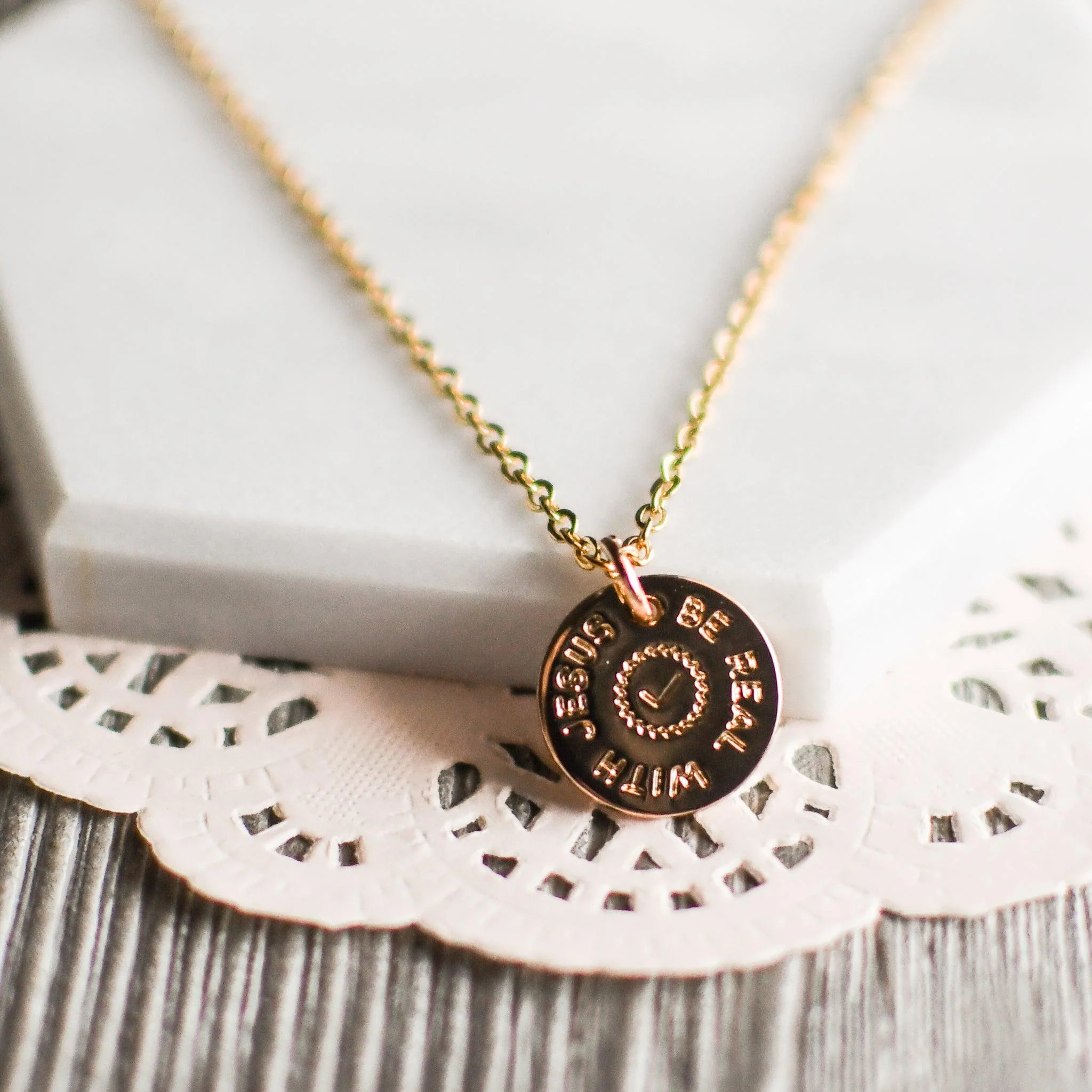 Be Real with Jesus Gold Necklace - Image 3