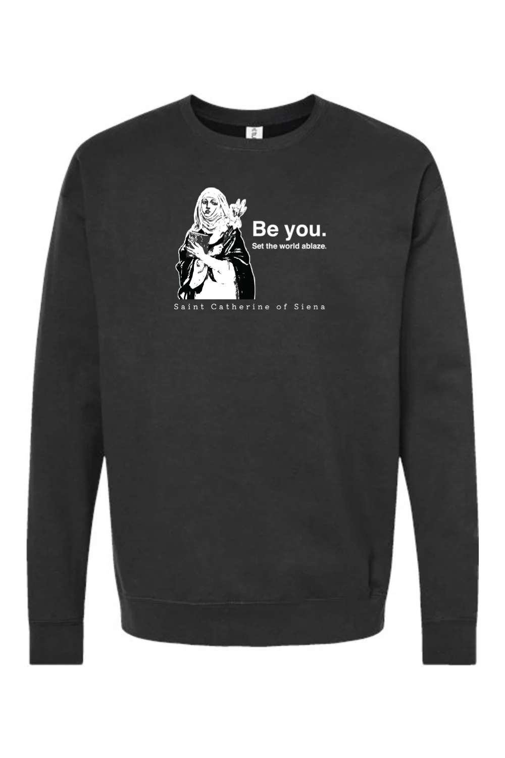 Be You - St. Catherine of Siena Crewneck Sweatshirt - Image 2