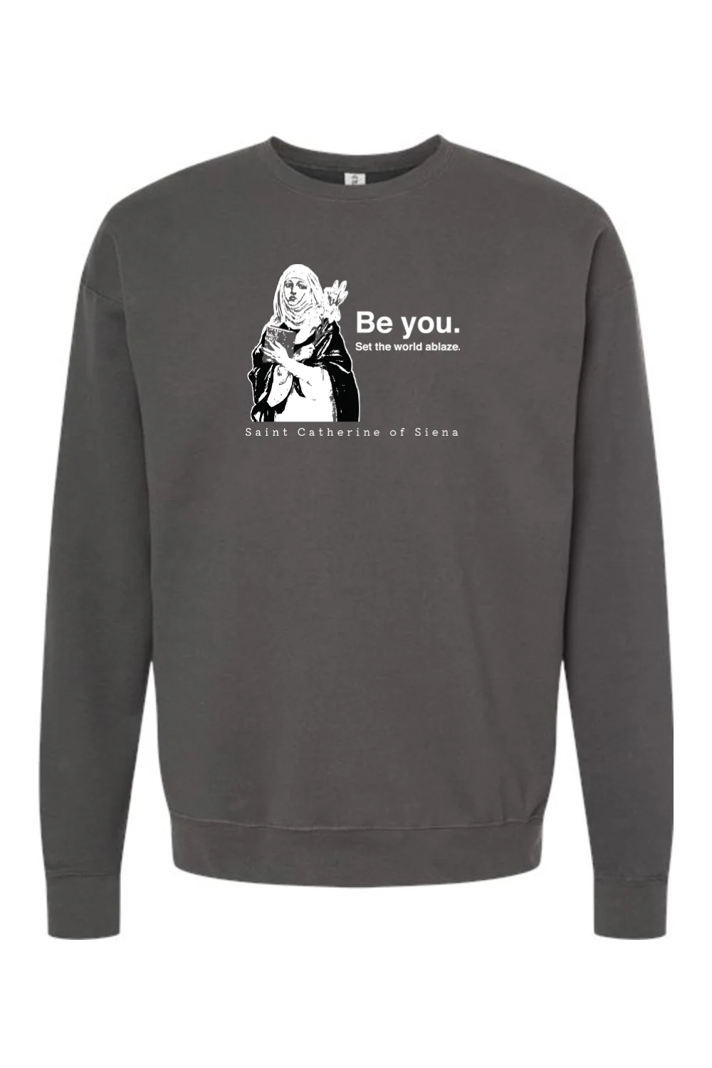Be You - St. Catherine of Siena Crewneck Sweatshirt - Image 3