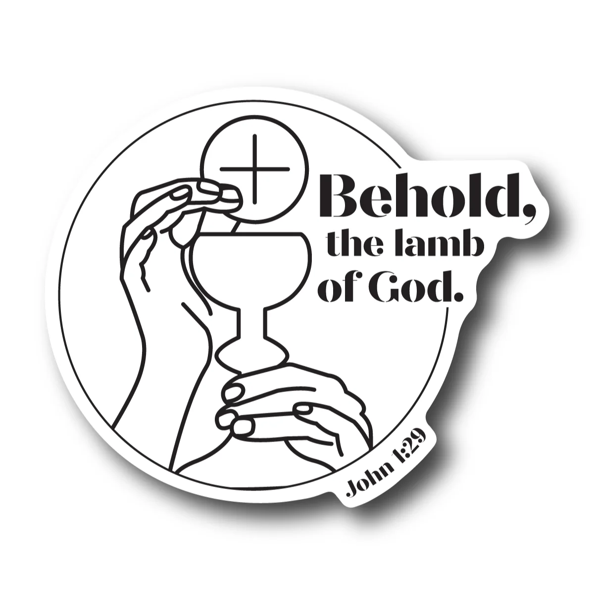 Behold, the Lamb of God - John 1:29 Sticker - Image 2