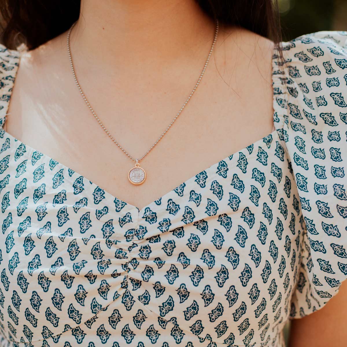 Benedictine Blessing Gold Rim Necklaces - Image 2