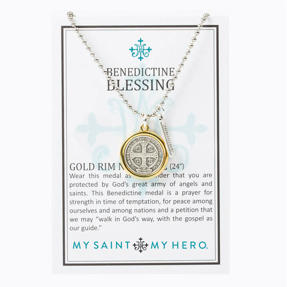 Benedictine Blessing Gold Rim Necklaces - Image 4