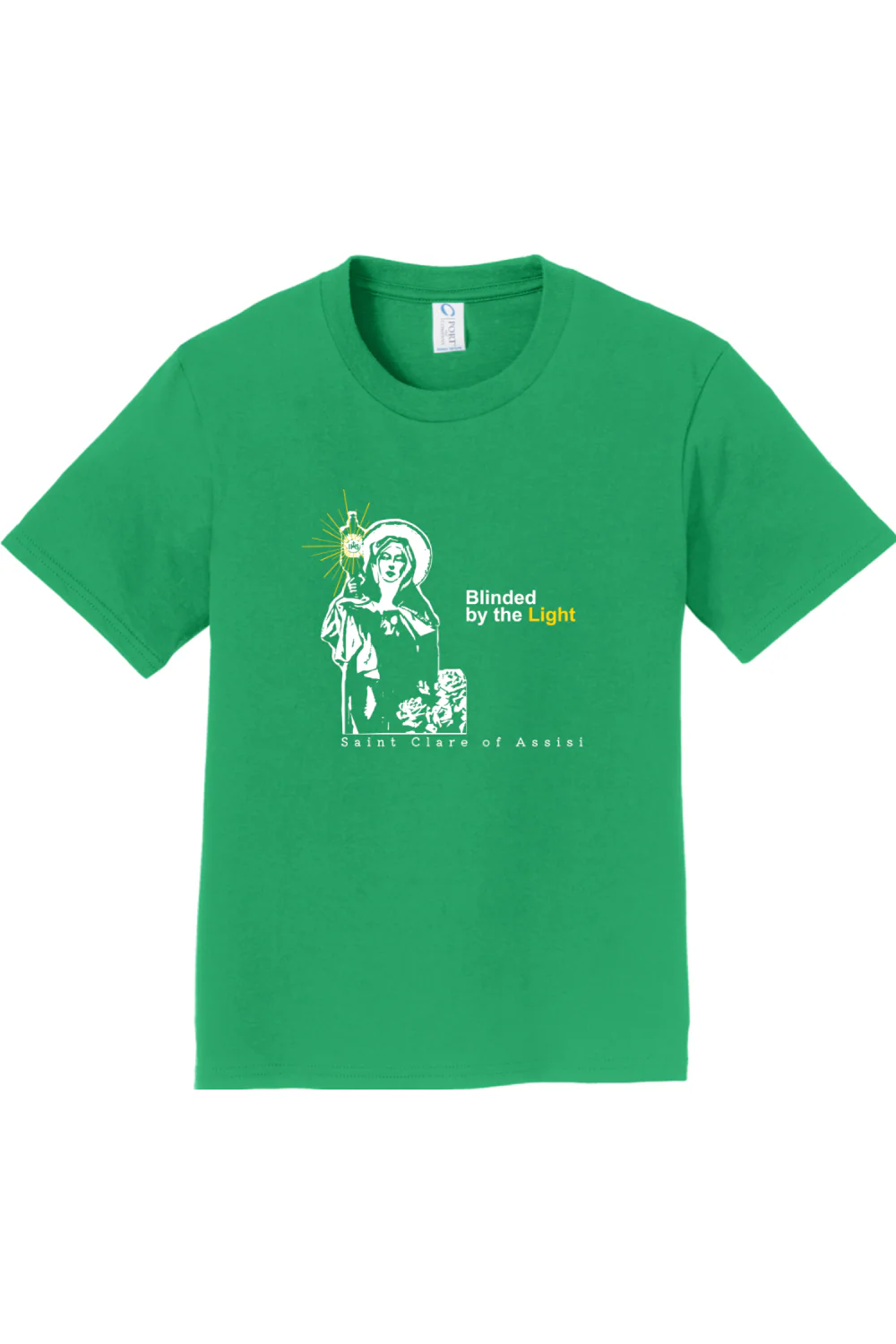 Blinded By The Light - St. Clare of Assisi - Youth T-Shirt - Image 2