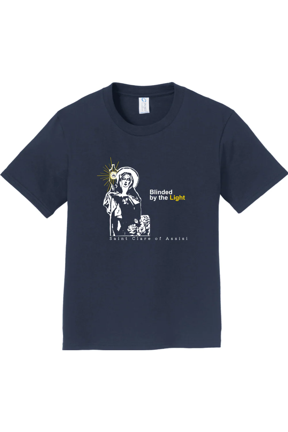 Blinded By The Light - St. Clare of Assisi - Youth T-Shirt - Image 3