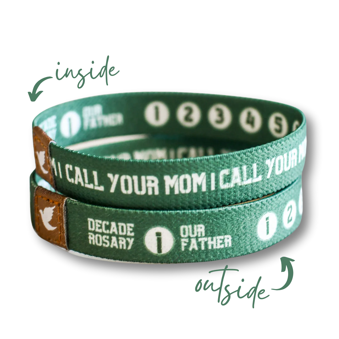 Call Your Mom Mens Rosary Bracelet - Image 3