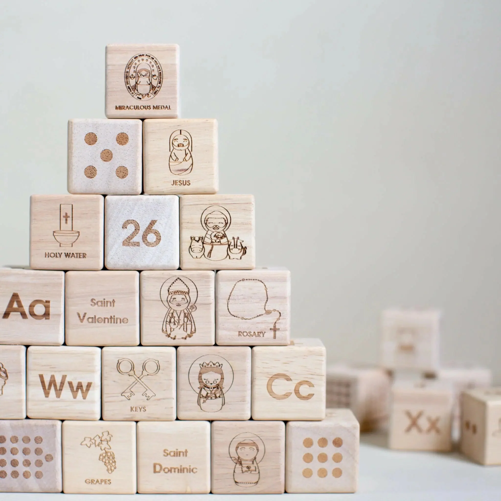 Catholic ABC Alphabet Blocks - Image 2