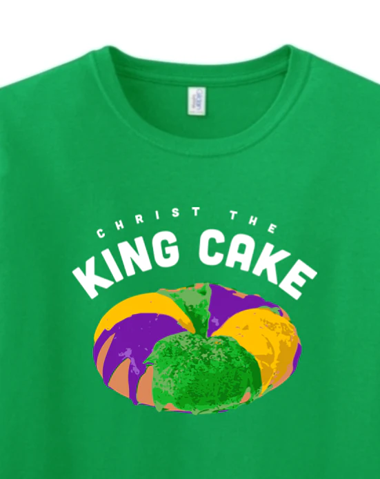 Christ the King Cake Adult T-Shirt - Image 9
