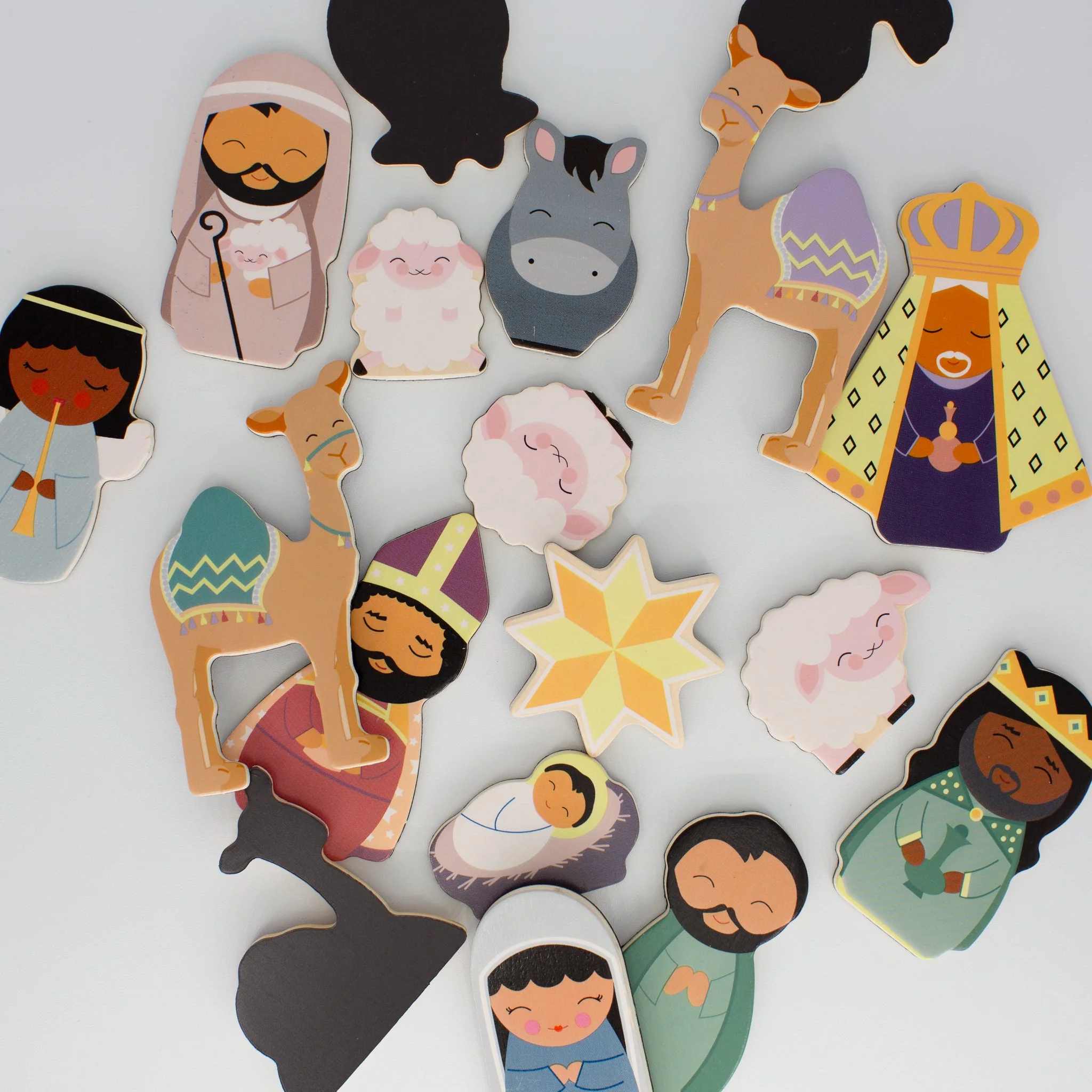 Christmas Nativity Wooden Magnet Set - Image 3