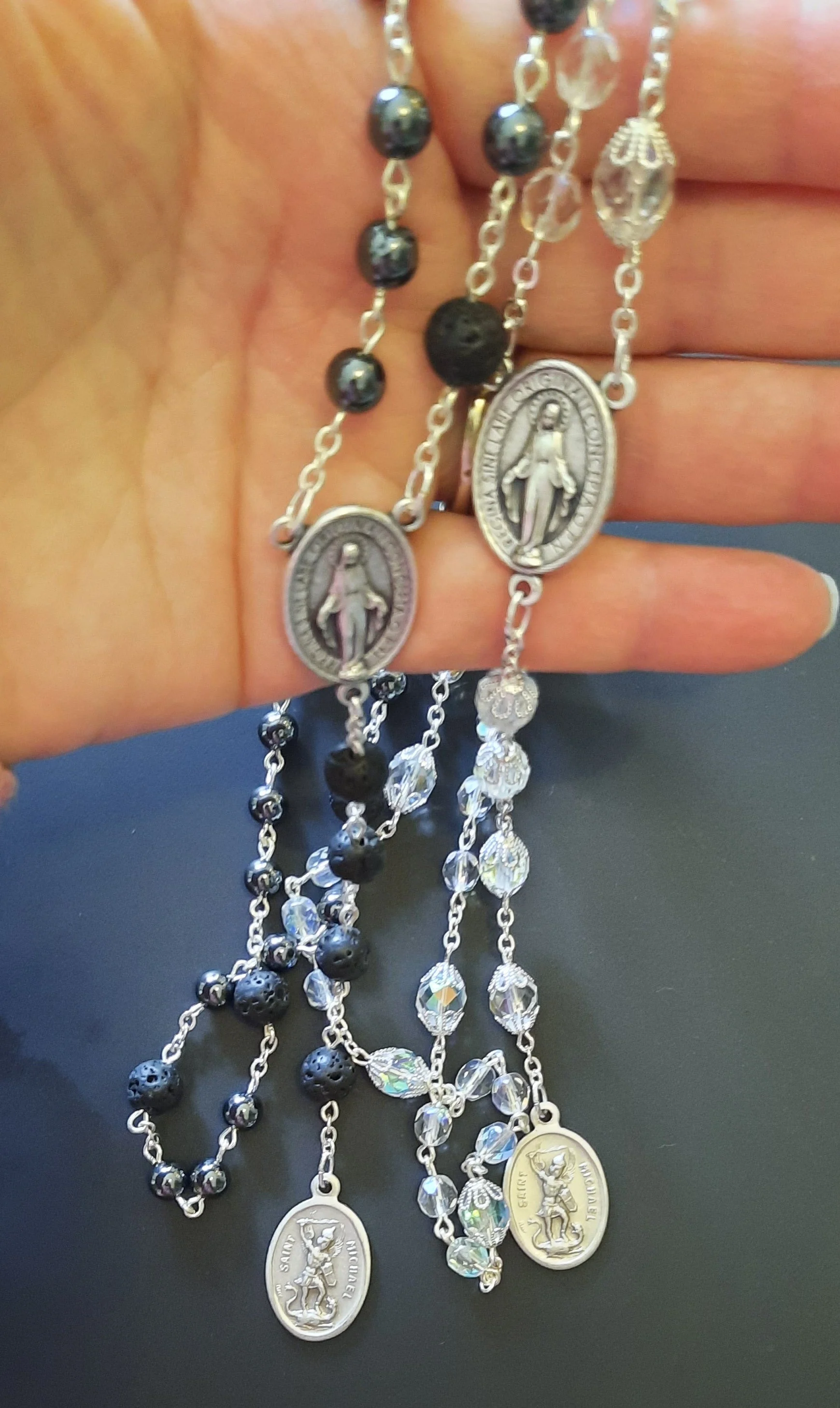 Clear St Michael chaplet - Image 2