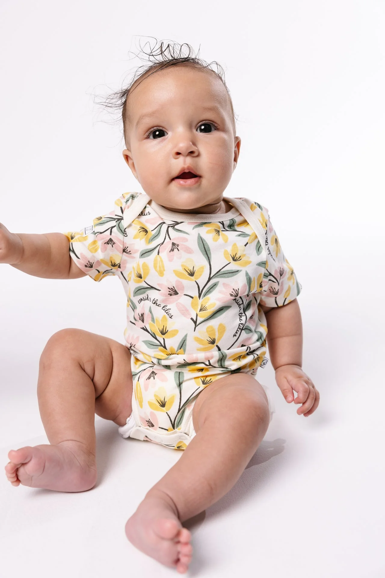 Consider the Lilies Short Sleeve Bodysuit Cotton - Image 2