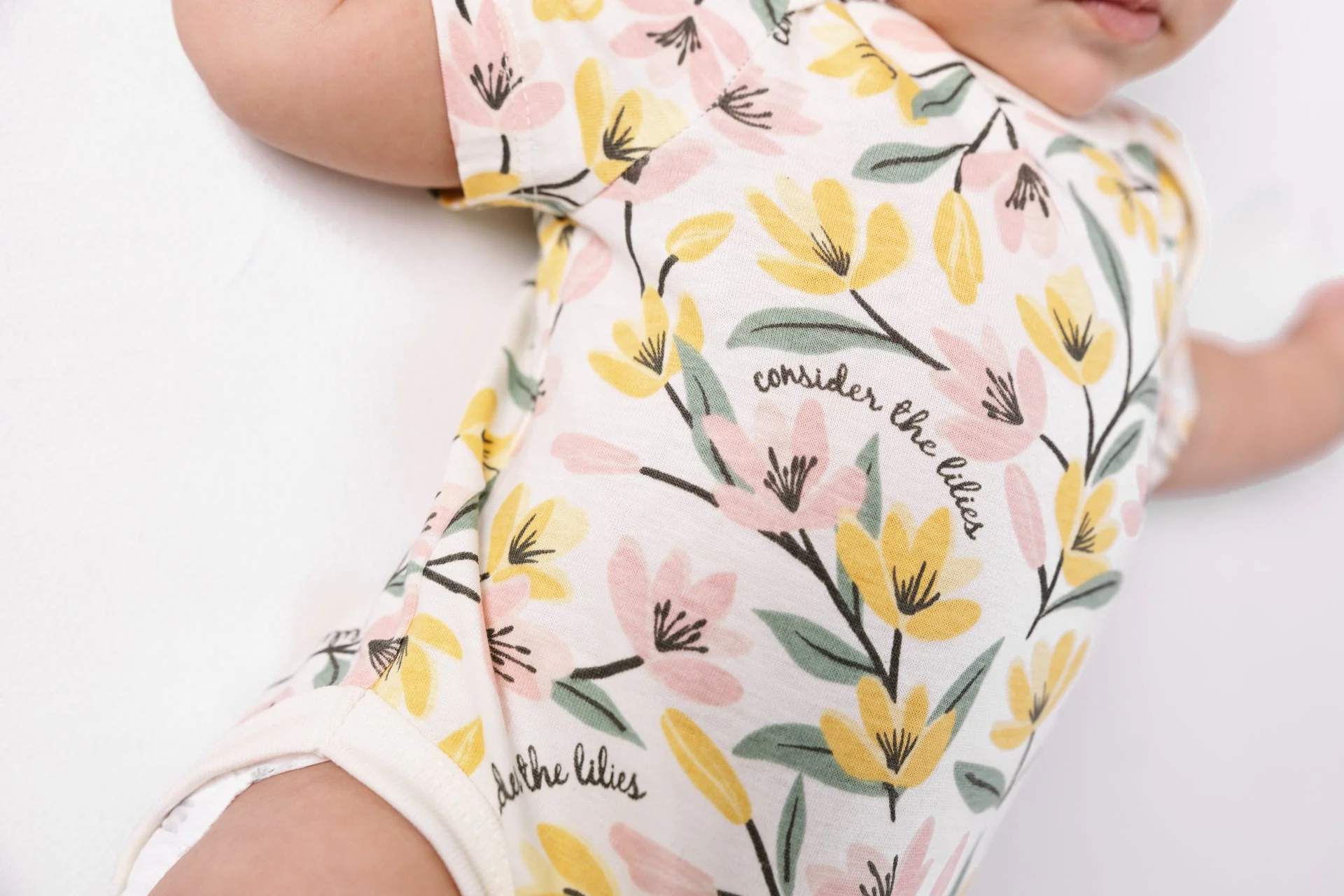 Consider the Lilies Short Sleeve Bodysuit Cotton - Image 4