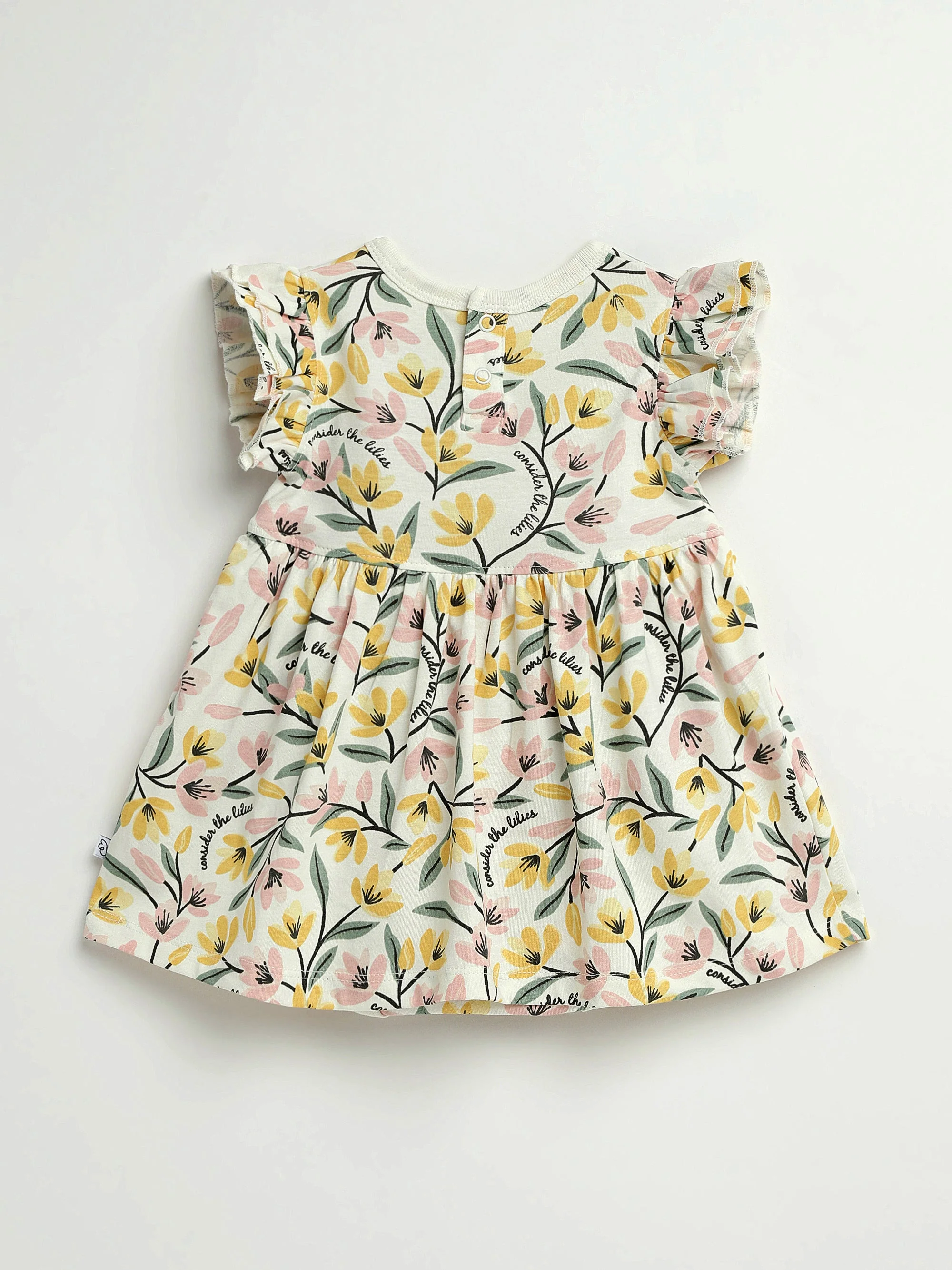 Consider the Lilies Short Sleeve Twirl Dress Bodysuit Cotton - Image 4