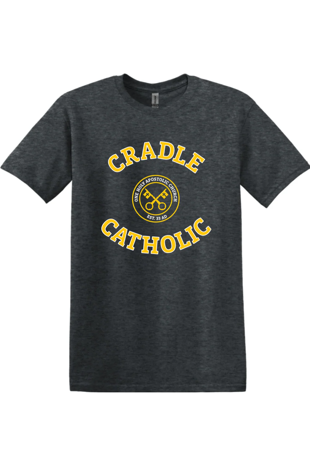 Cradle Catholic Block Adult T-Shirt - Image 5