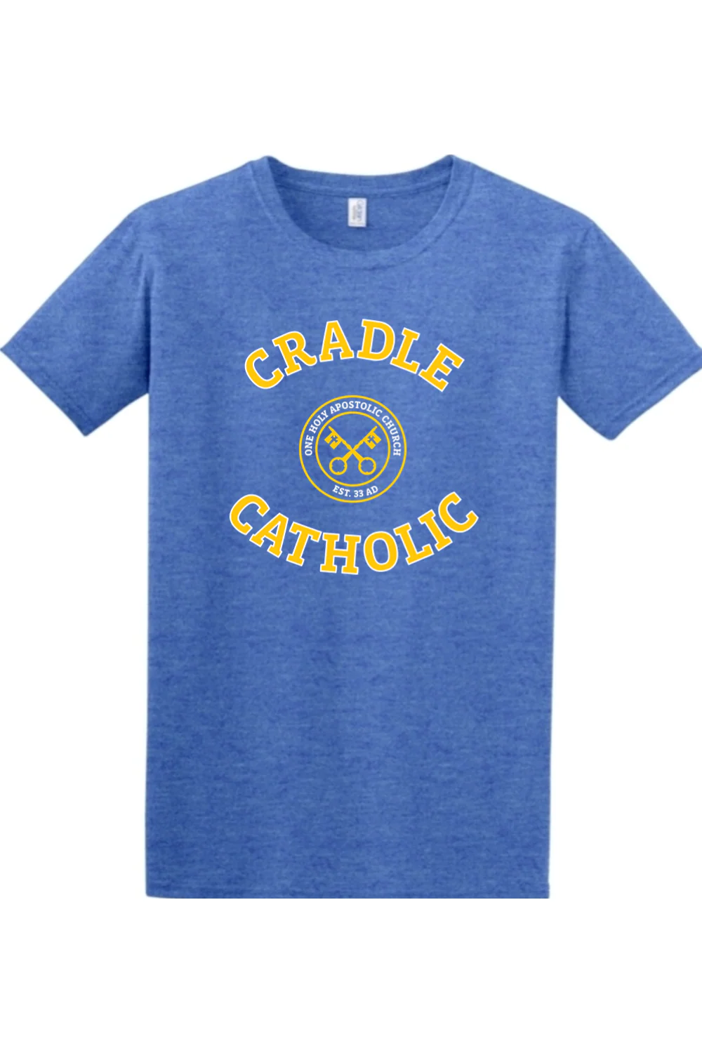 Cradle Catholic Block Adult T-Shirt - Image 6