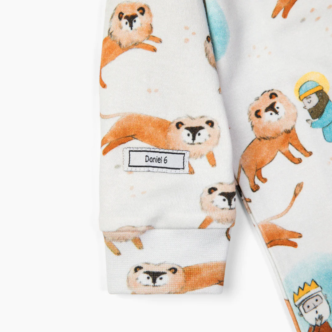 Daniel & The Lions Den PJ Footed Onesie Cotton - Image 2