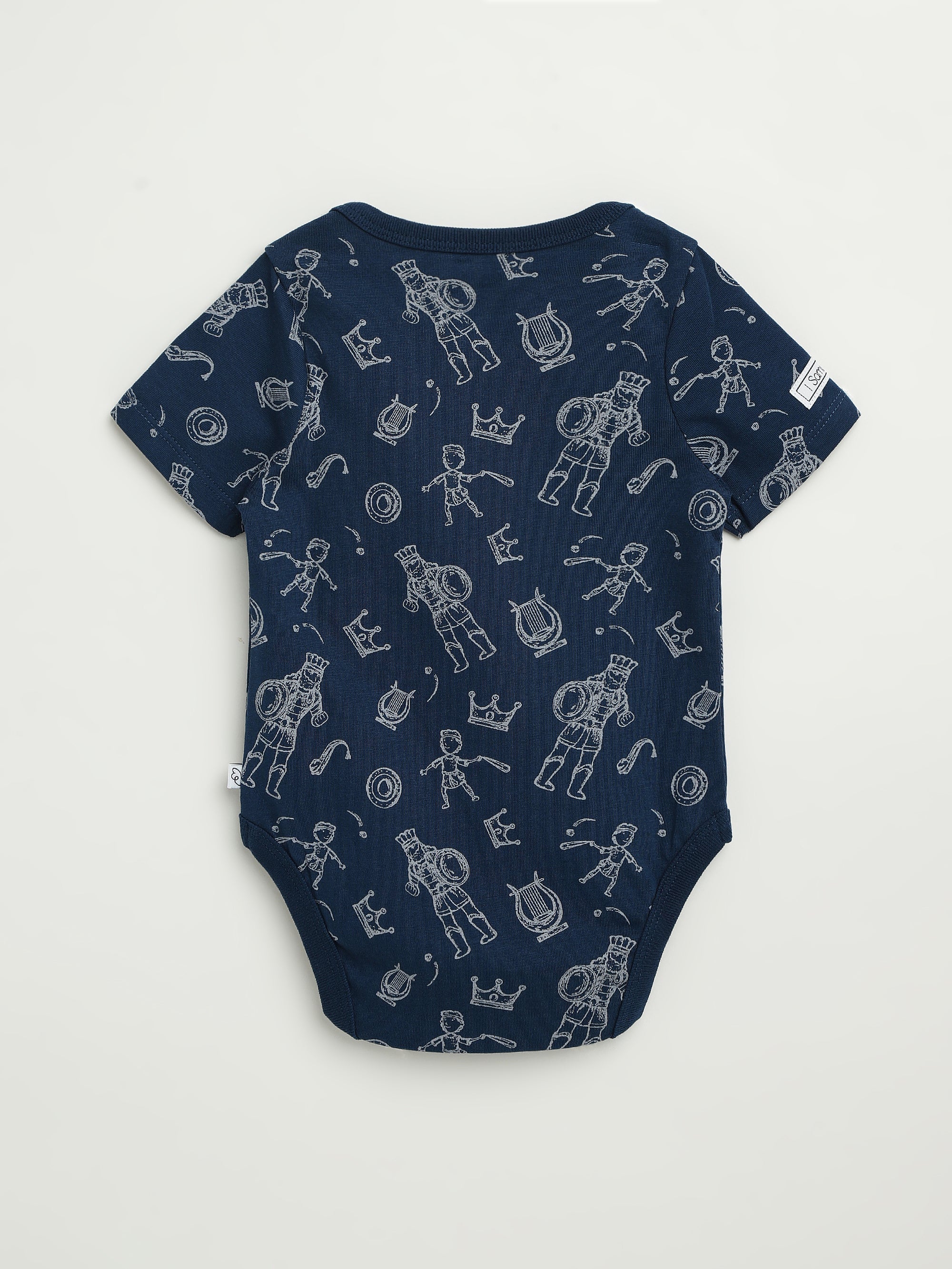 David & Goliath Sailor Blue Short Sleeve Bodysuit Cotton - Image 3