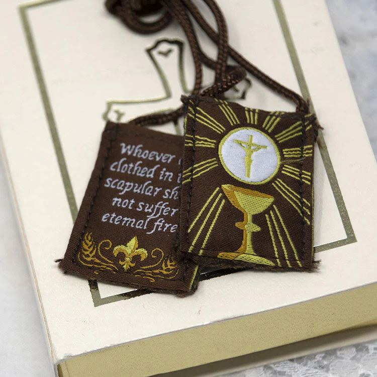 Eucharist | Premium Brown Scapular - Image 4