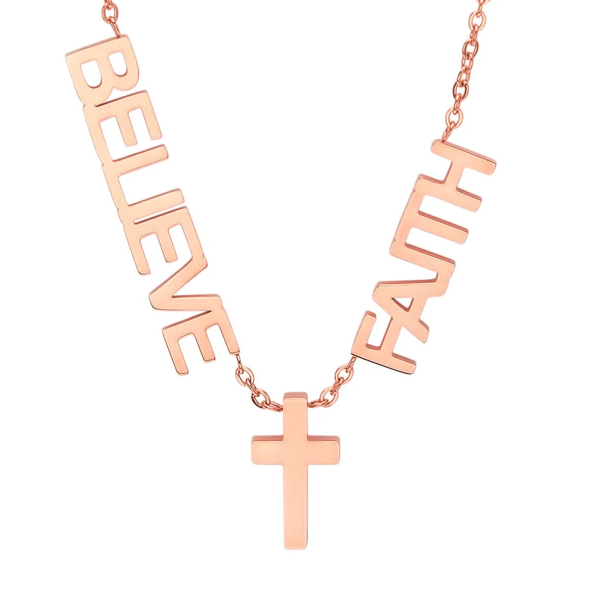 Faith, Believe & Cross Necklace - Image 8