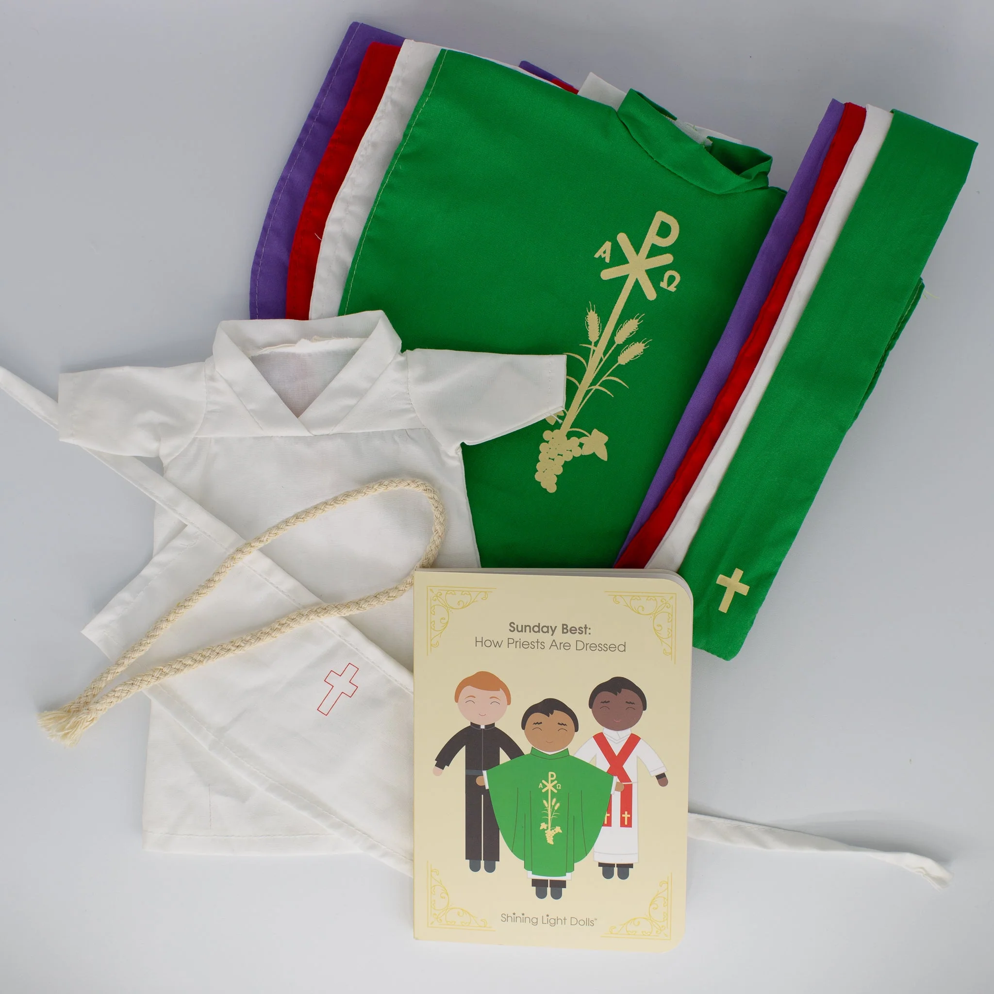 Father John Catholic Priest Rag Doll 14 Piece Set - Image 4