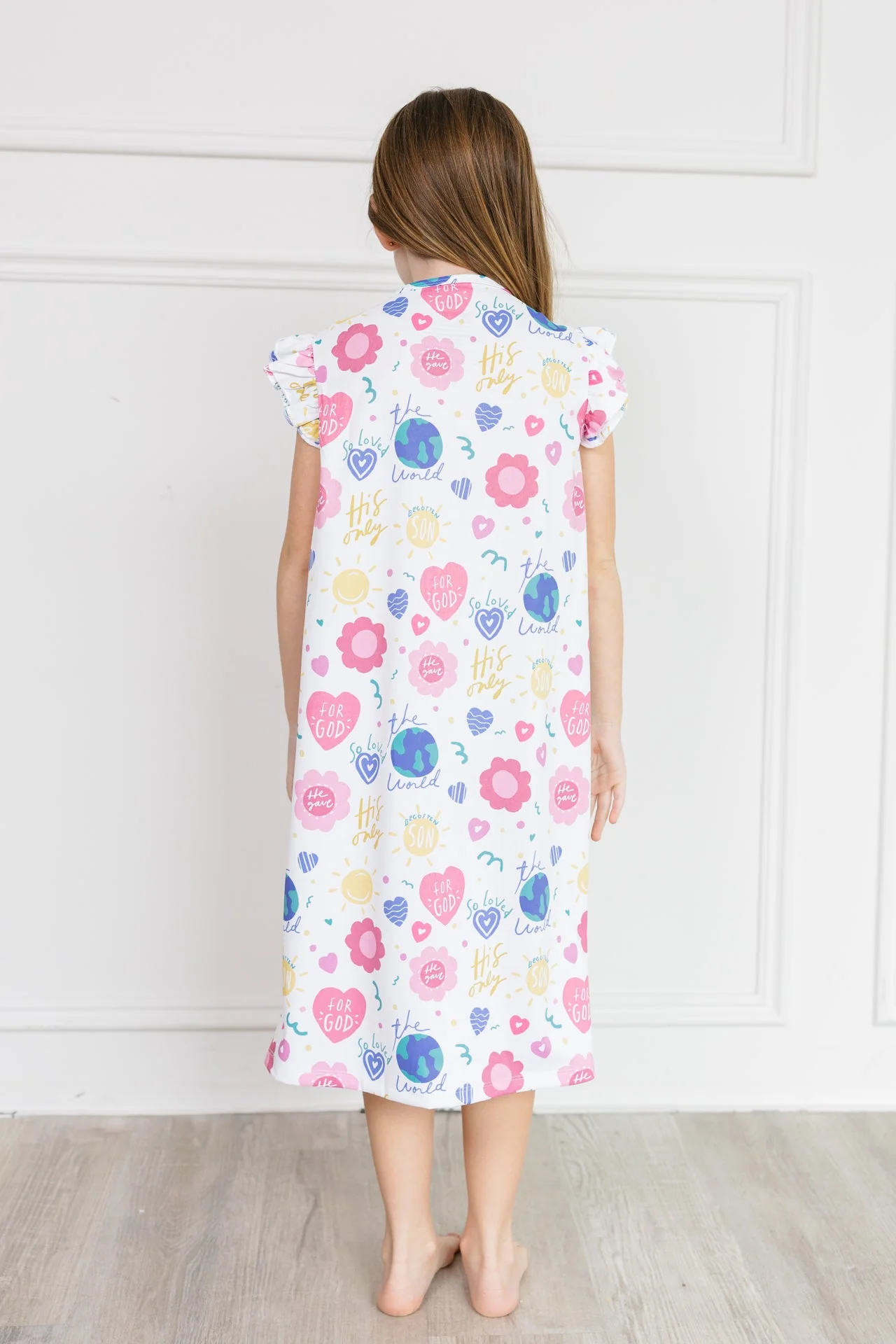For God So Loved The World PJ Girls Nightgown Polyester - Image 2