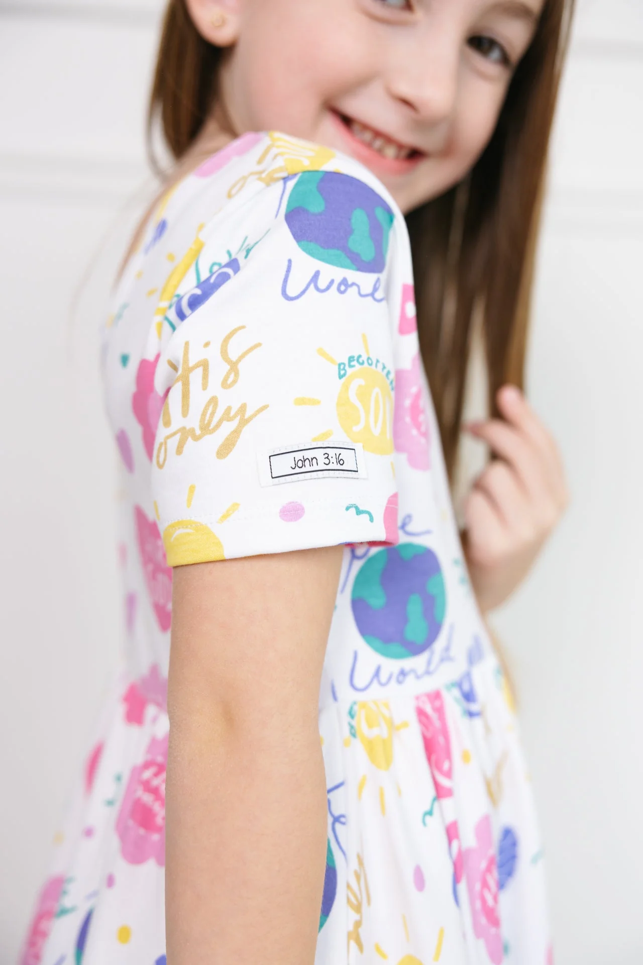 For God So Loved The World Twirl Dress Cotton - Image 2