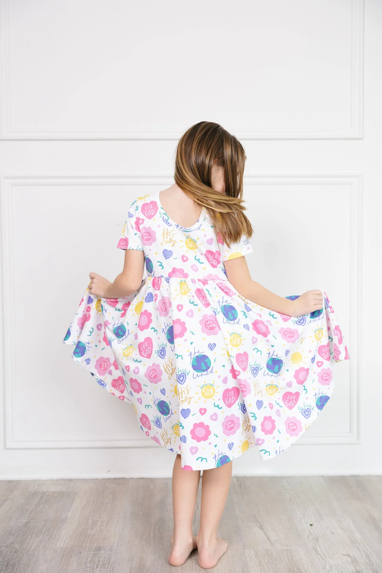For God So Loved The World Twirl Dress Cotton - Image 3