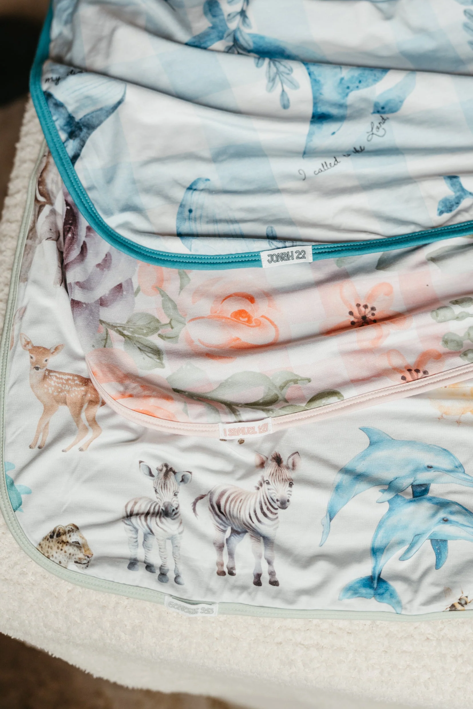 For This Child I Have Prayed Bamboo Swaddle Blanket - Image 2