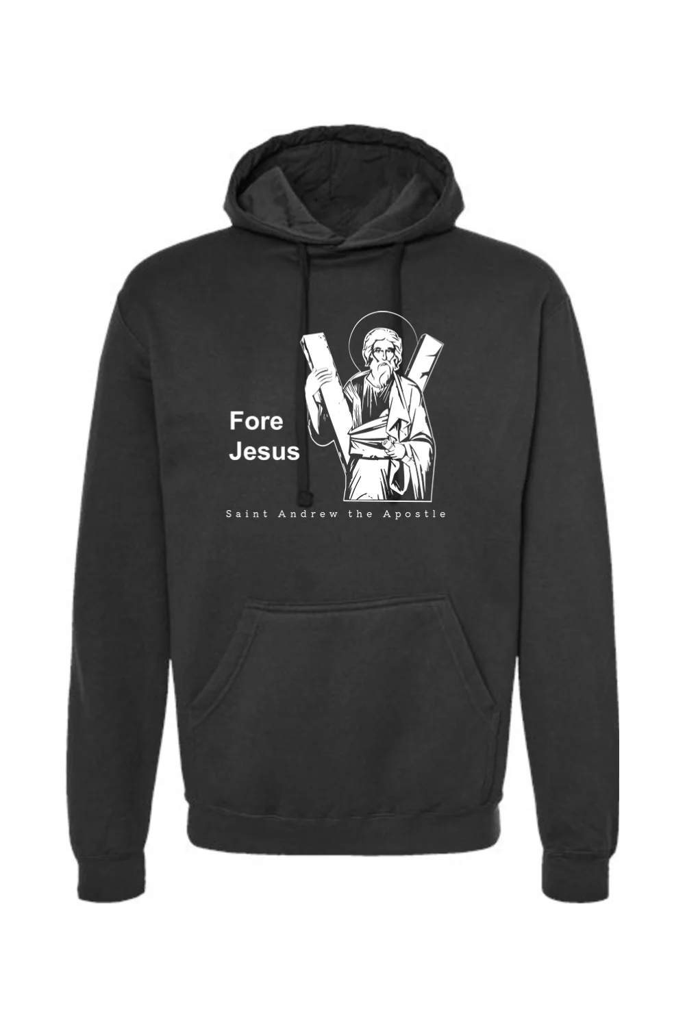 Fore Jesus - St. Andrew the Apostle Hoodie Sweatshirt - Image 3