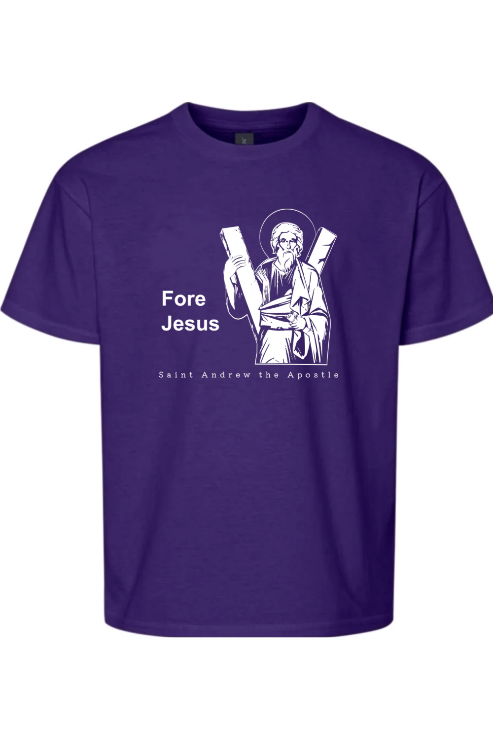 Fore Jesus - St. Andrew the Apostle Youth T-Shirt - Image 5
