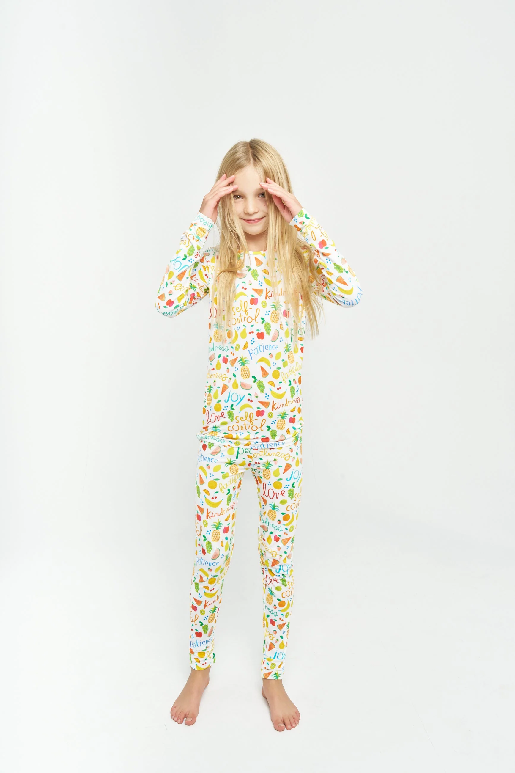 Fruit of the Spirit PJ Long Sleeve & Pants Set Bamboo - Image 4