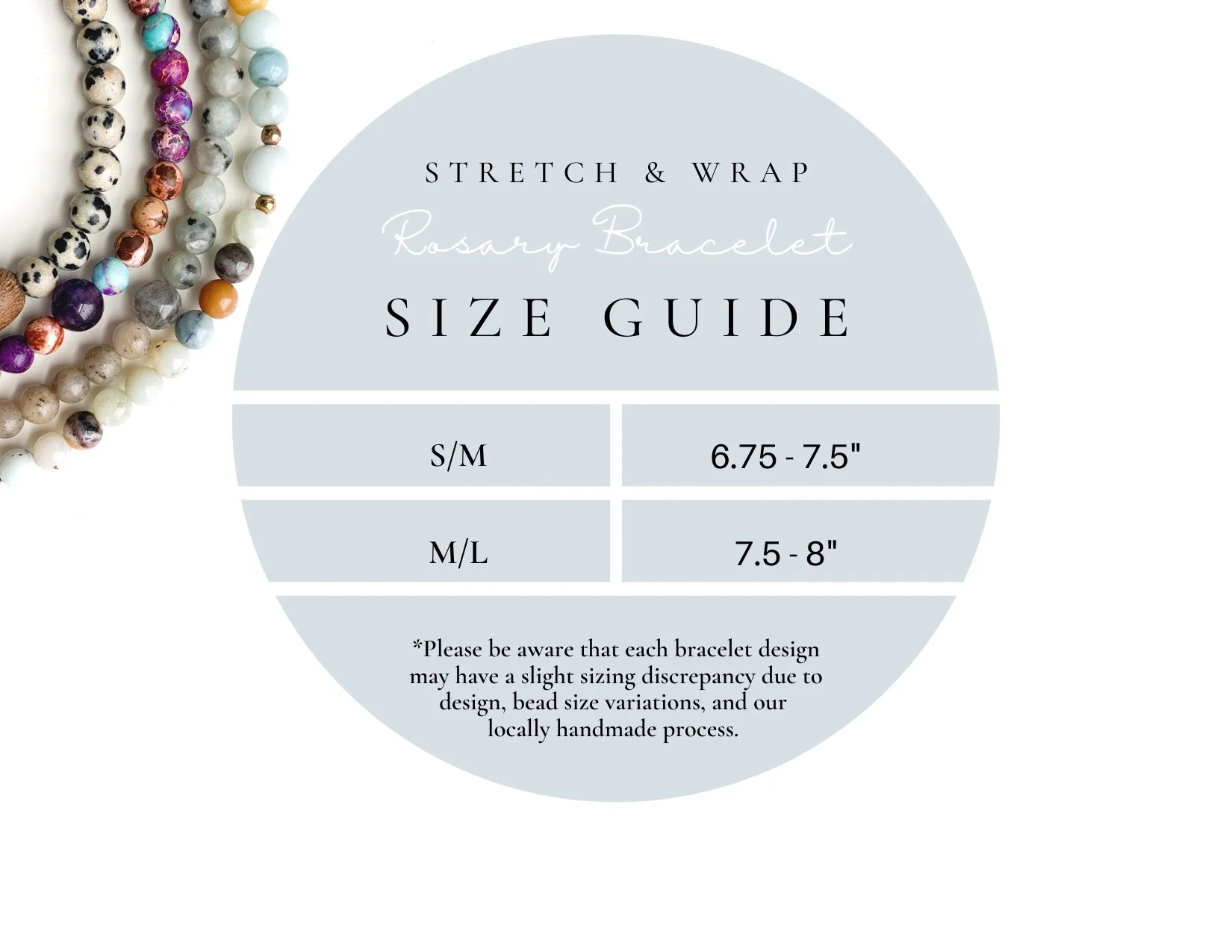 Gianna | Stretch & Wrap Rosary Bracelet | Small, Medium & Large - Image 3