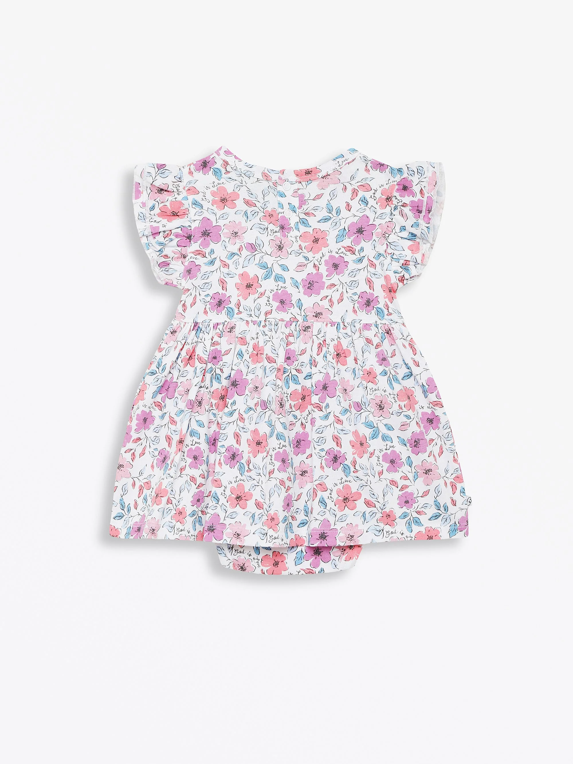 God is Love Short Sleeve Twirl Dress Bodysuit Cotton - Image 4