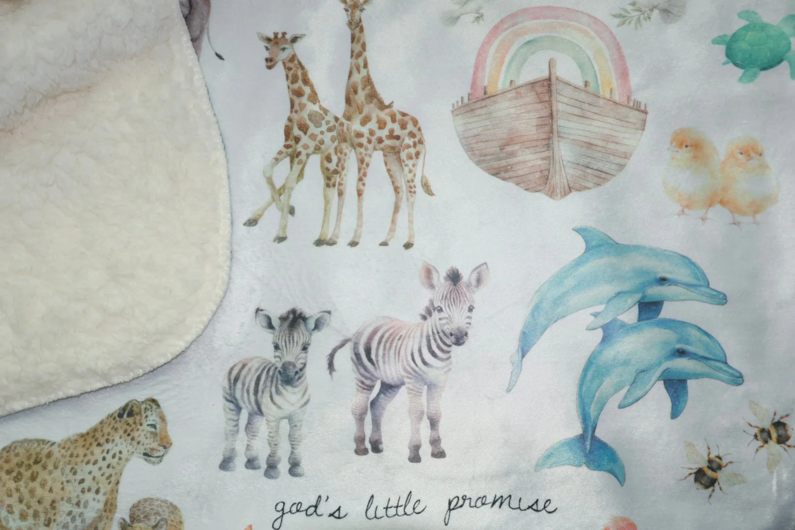 God's Little Promise Sherpa Blanket - Image 2