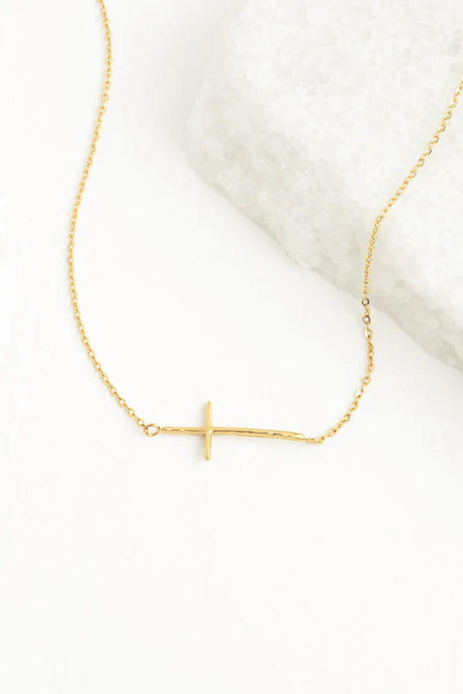 Gold Cross of Hope Necklace