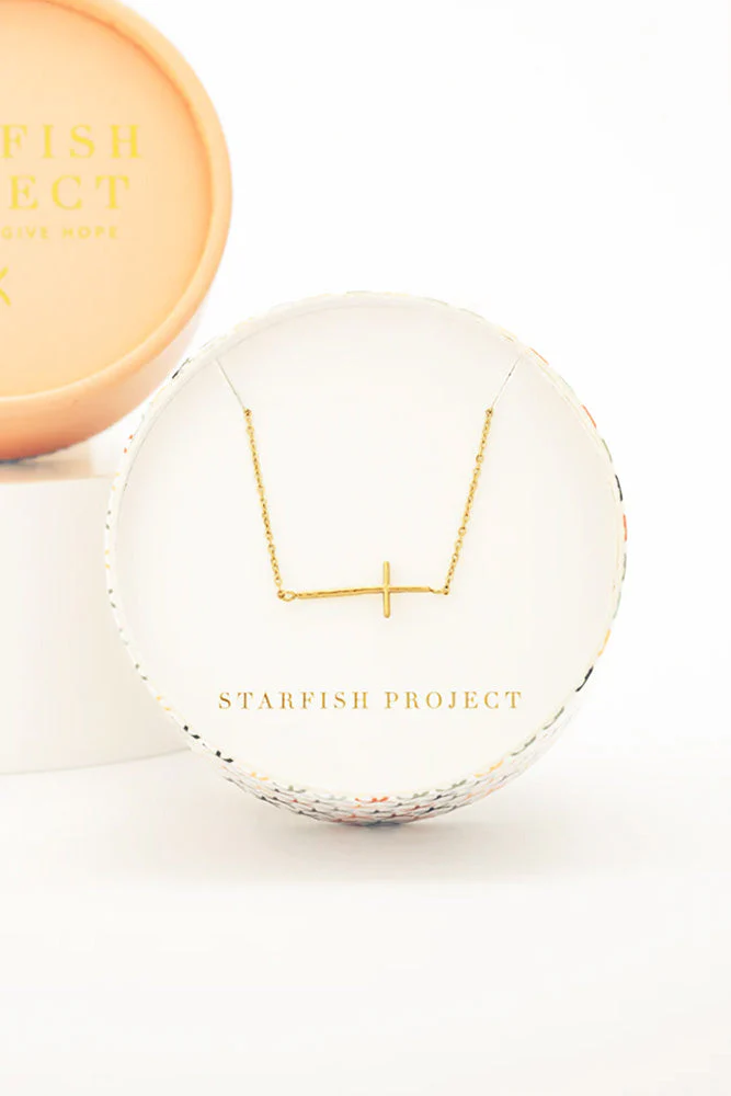 Gold Cross of Hope Necklace - Image 3