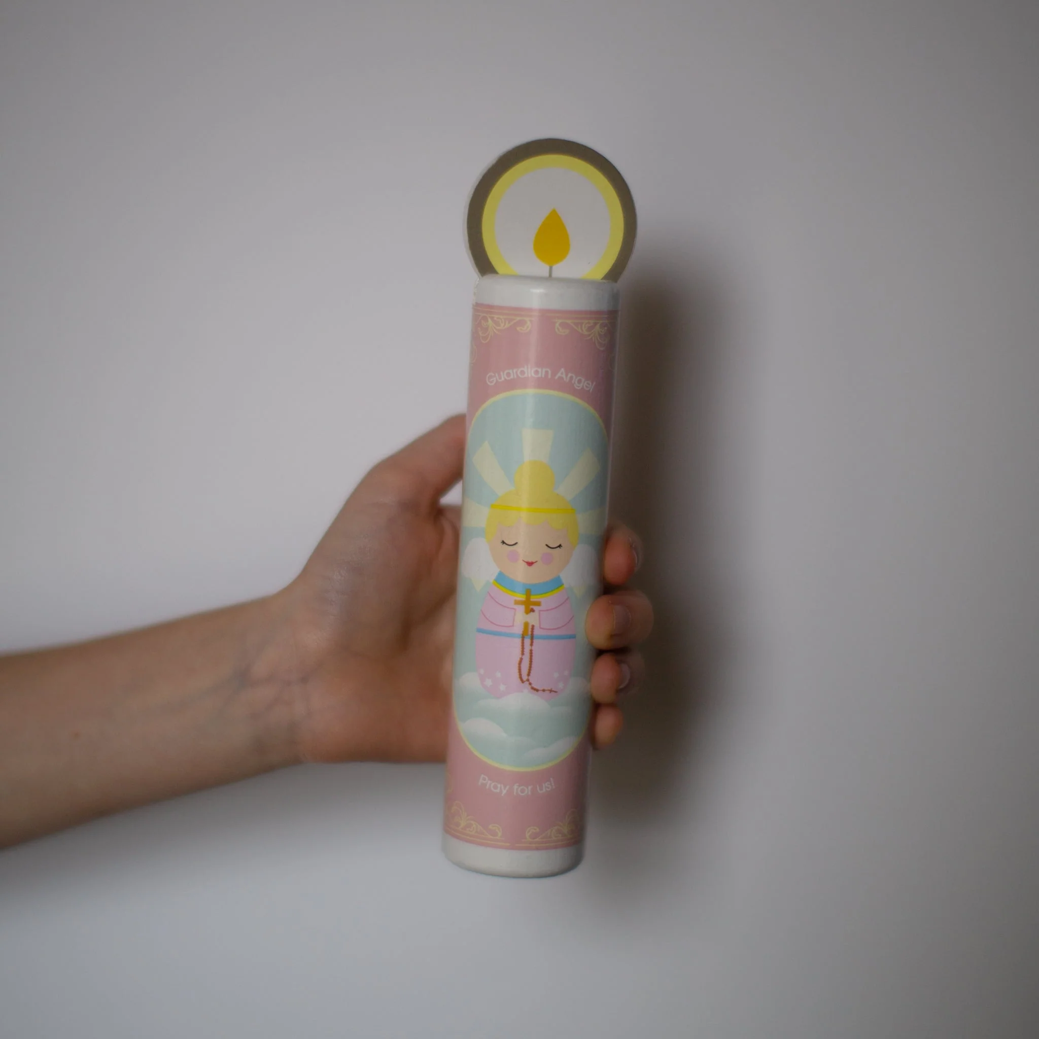 Guardian Angel Wooden Prayer Candle - Image 4