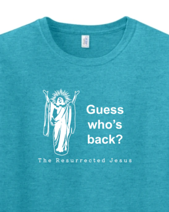 Guess Who's Back - Resurrection Jesus Adult T-Shirt - Image 2