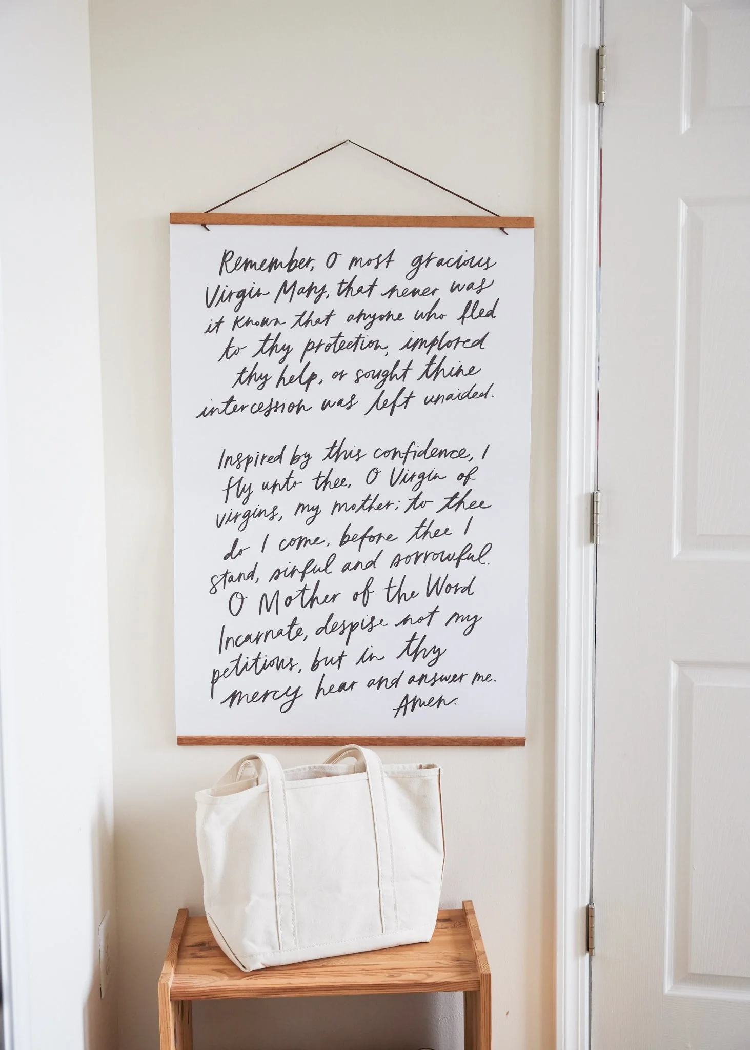 Hand-Lettered Memorare Poster (24x36) - Image 2