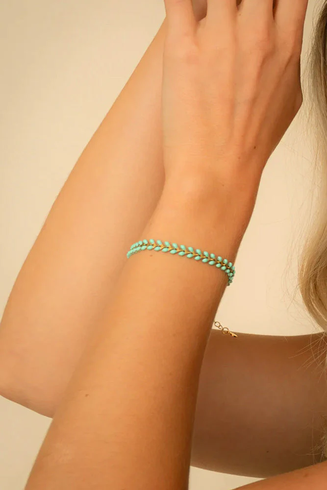 Handmade Turquoise Grafted In Bracelet - Image 2