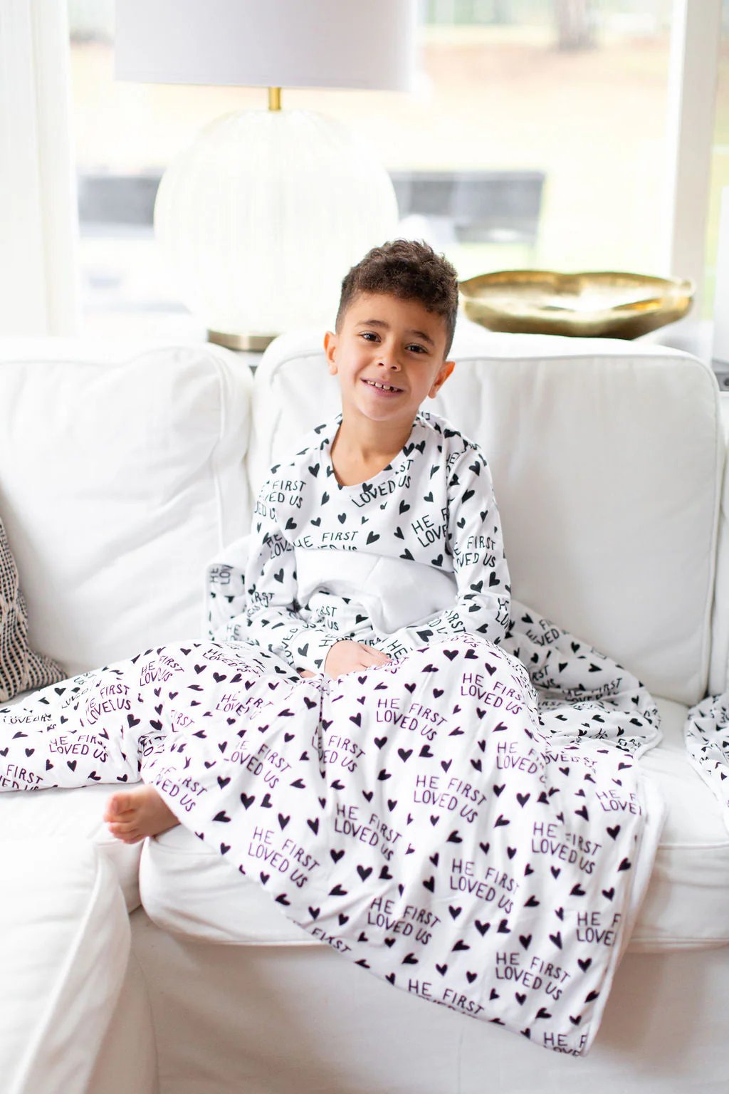He First Loved Us Blanket Cotton - Image 3