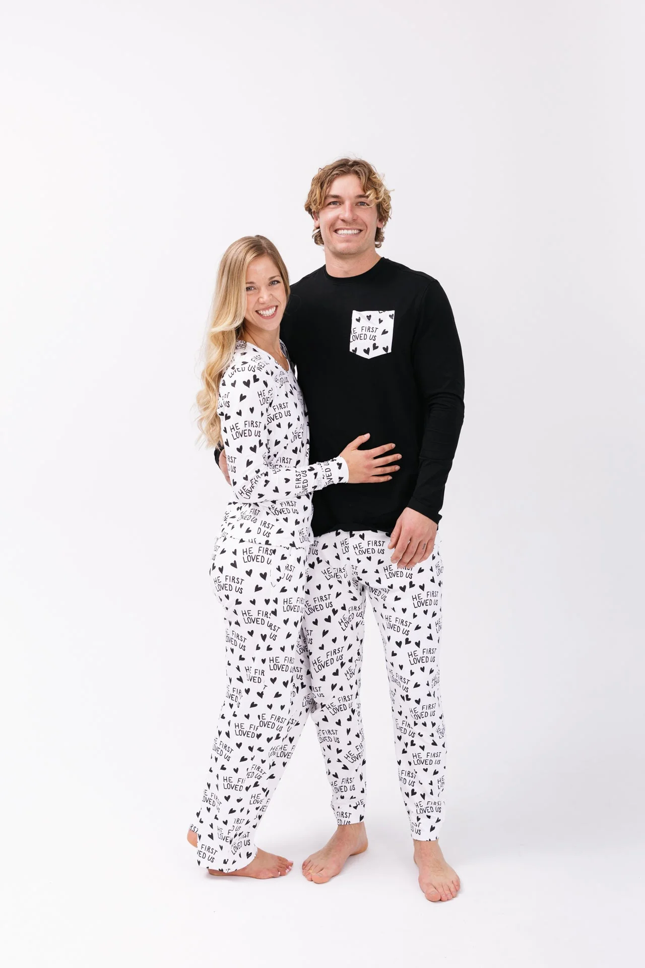 He First Loved Us Men's PJ Set Cotton - Image 5
