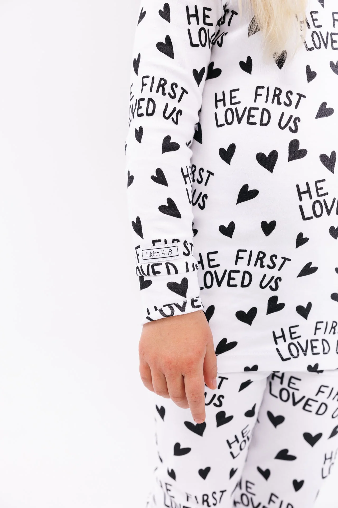 He First Loved Us PJ Long Sleeve Set Cotton - Image 3