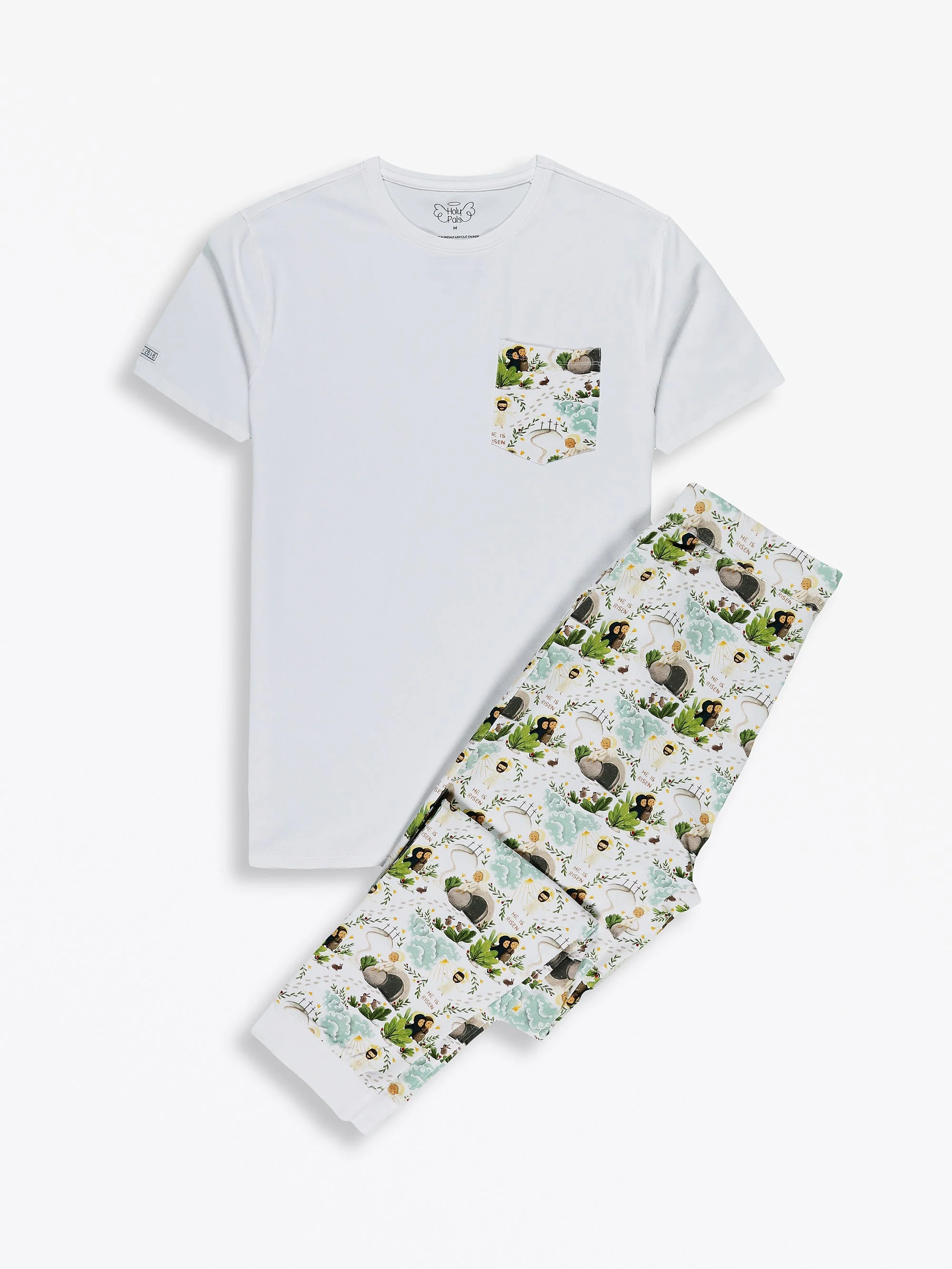 He Is Risen Men's PJ Set Cotton - Image 2