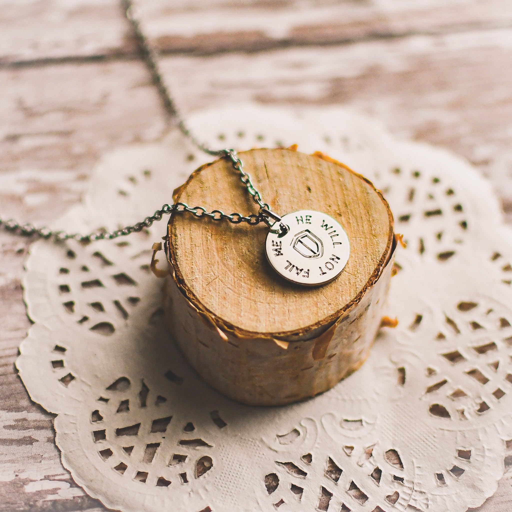 He Will Not Fail Me Silver Necklace - Image 3