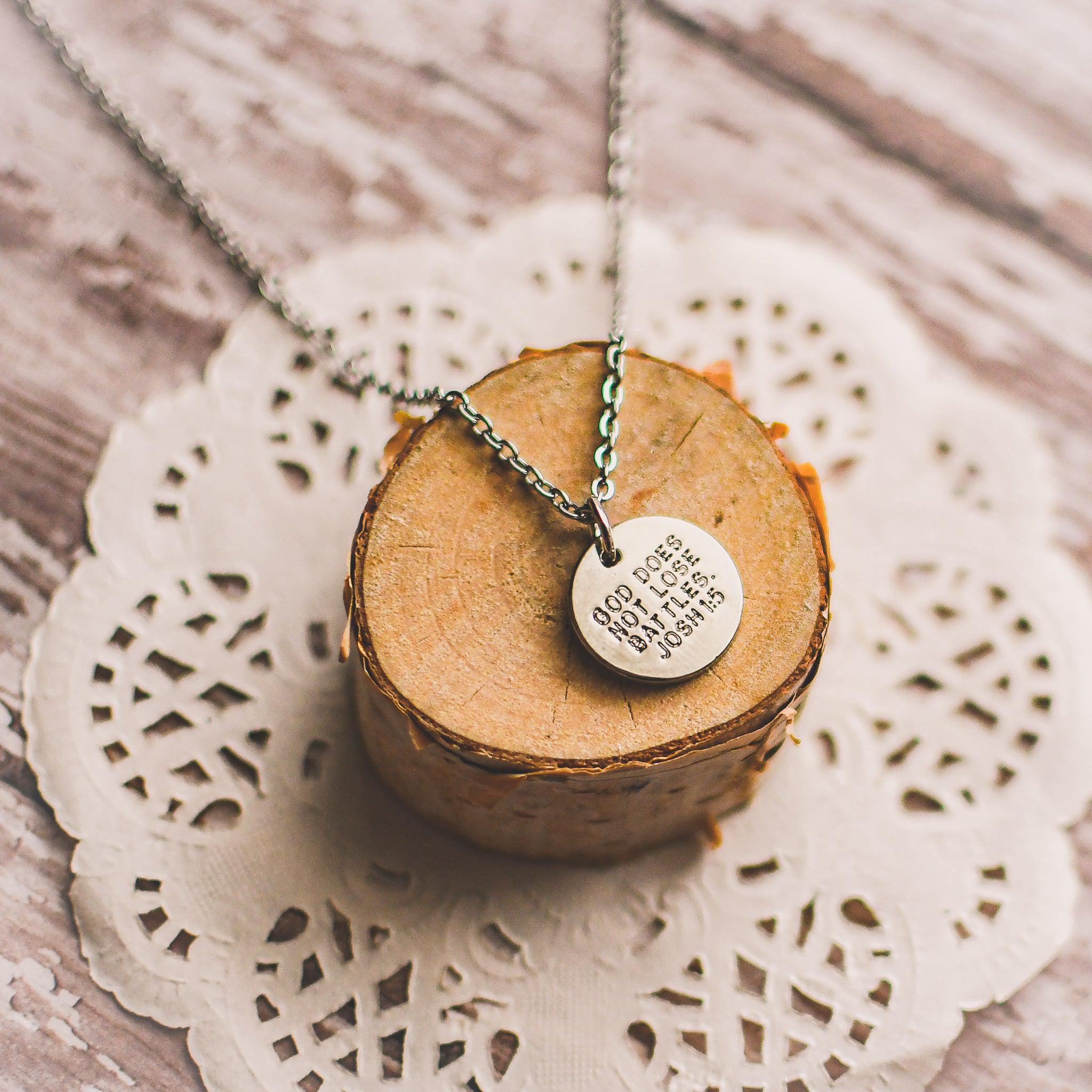 He Will Not Fail Me Silver Necklace - Image 5