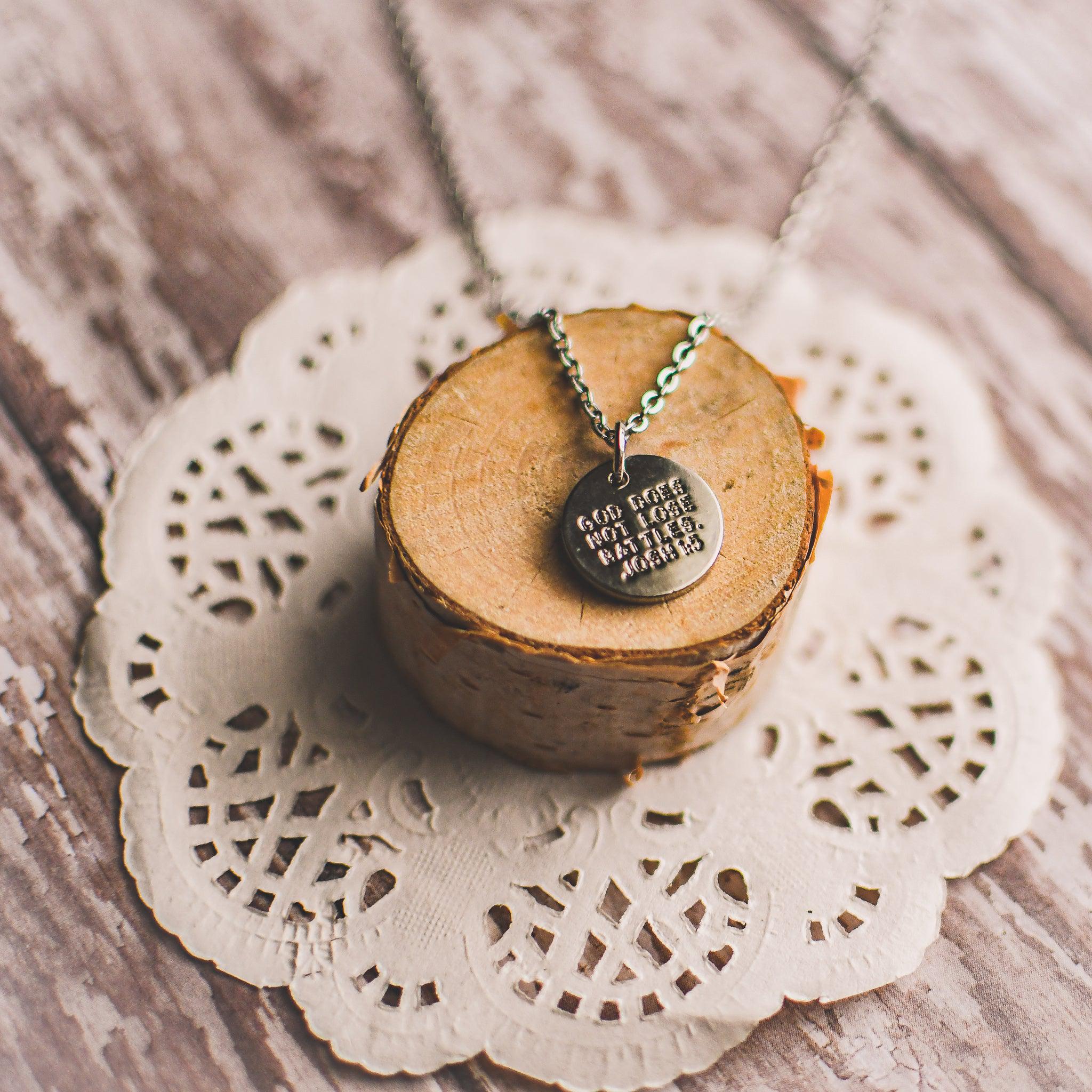 He Will Not Fail Me Silver Necklace - Image 6